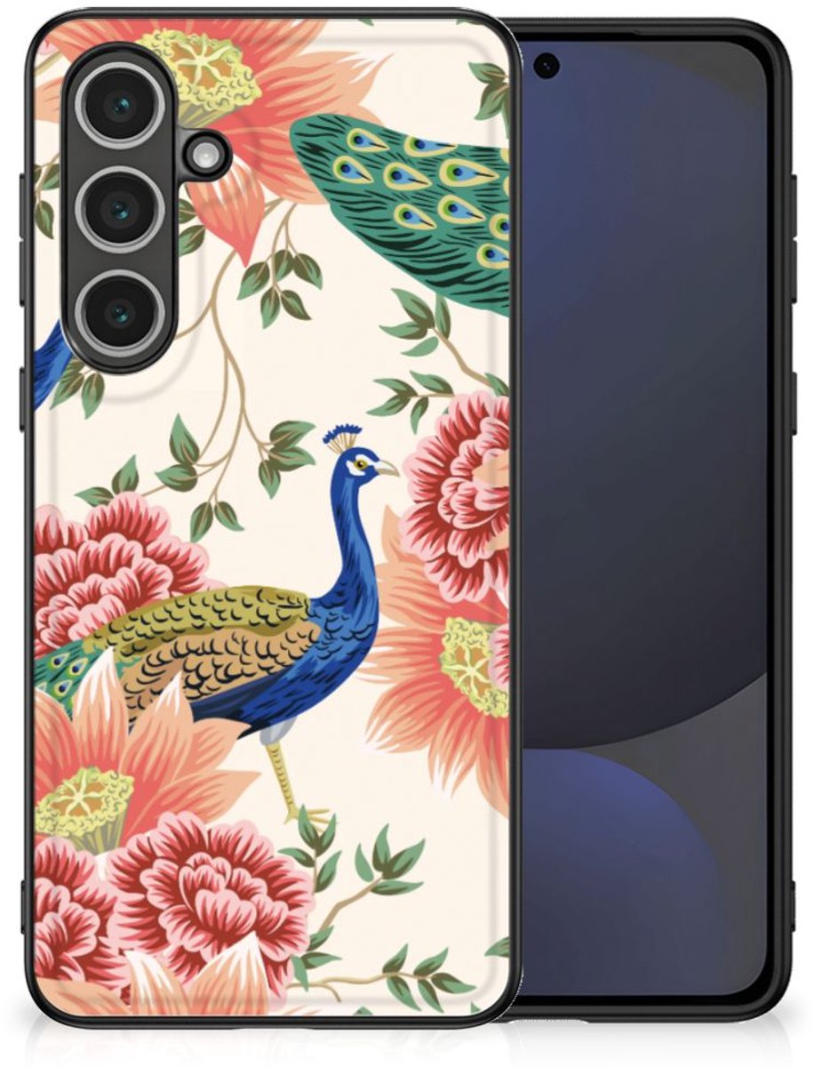 Dierenprint Telefoonhoesje voor Samsung Galaxy S24 FE Pink Peacock