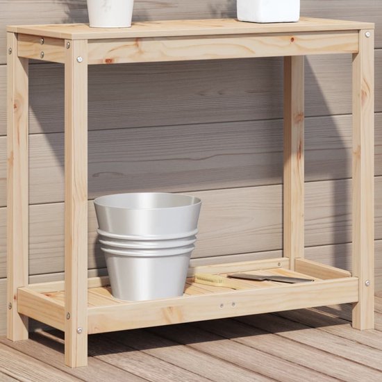 Oppottafel met schappen 82,5x45x81 cm geïmpregneerd hout kopen