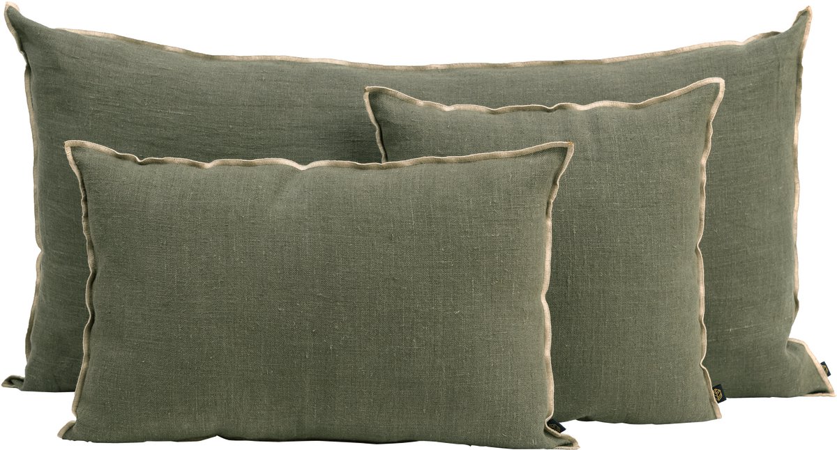 Chennai linnen kussen kaki 55x110 cm