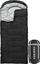 Bol.com Vertrex Peak Comfort Mummy Slaapzak Extra Warm - Slaapzakken Volwassenen - Kamperen - Zwart aanbieding