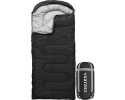 Vertrex Peak Comfort Mummy Slaapzak Extra Warm - Slaapzakken Volwassenen - Kamperen - Zwart