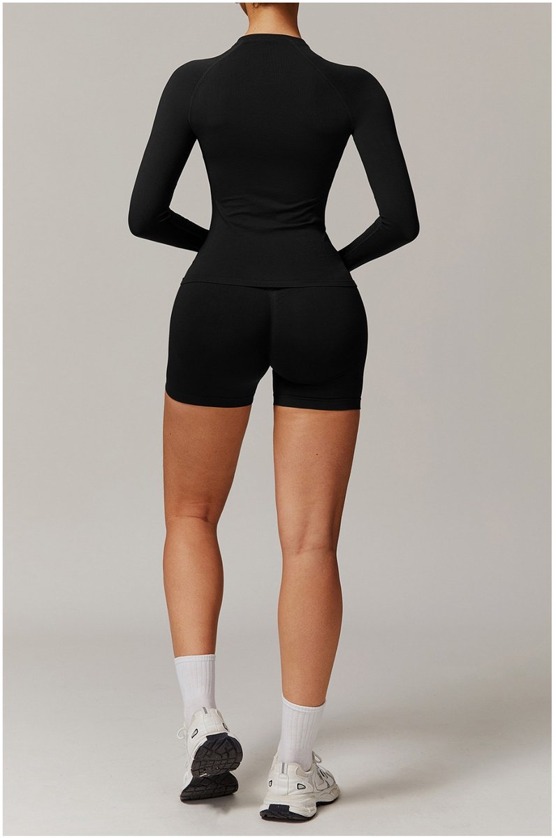 Maat XL – Zwarte Sportshort Dames – Shaping & Squat-Proof – Met Naad bij de Bil – Diana Verweijen Collectie –Onderdeel van Luxe Sportset