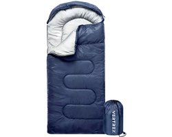 Vertrex Tri-Season Adventure Mummy Slaapzak - Slaapzakken Volwassenen - Kamperen - Blauw