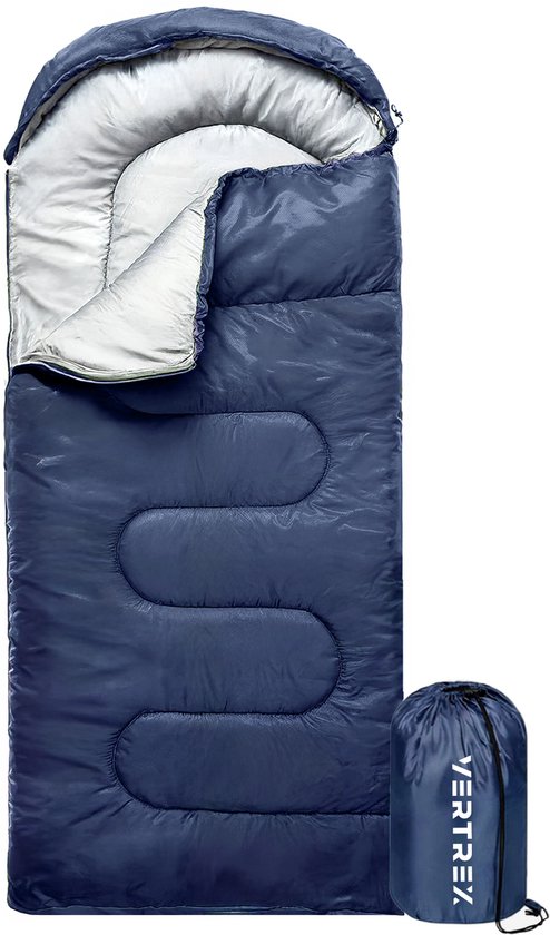 Vertrex Tri-Season Adventure Mummy Slaapzak - Slaapzakken Volwassenen - Kamperen - Blauw