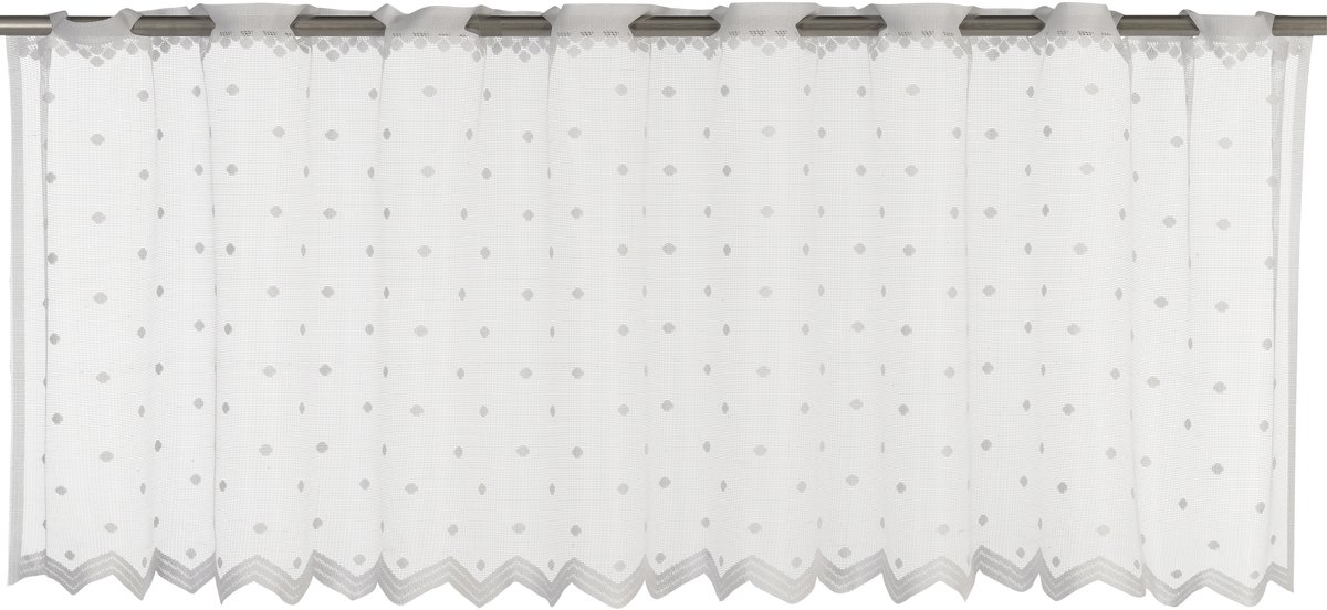 Elbersdrucke Bistro Gordijn Celeste 45x160 cm wit transparant Weiß