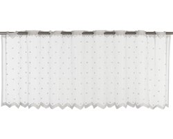 Elbersdrucke Bistro Gordijn Celeste 45x160 cm wit transparant