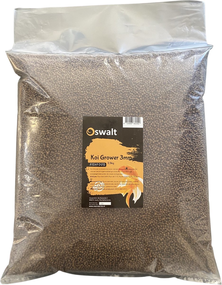 Oswalt Koi Grower - Koivoer - Visvoer - 2,5kg - 3mm