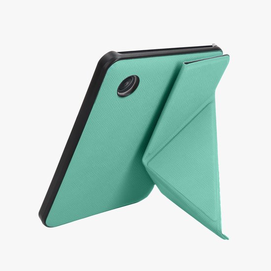 kwmobile e-reader hoesje geschikt voor Kobo Clara BW / Colour hoes - Ereader flip case met standaard - E reader cover van kunstleer - In mintgroen van Merkloos — afbeelding 4