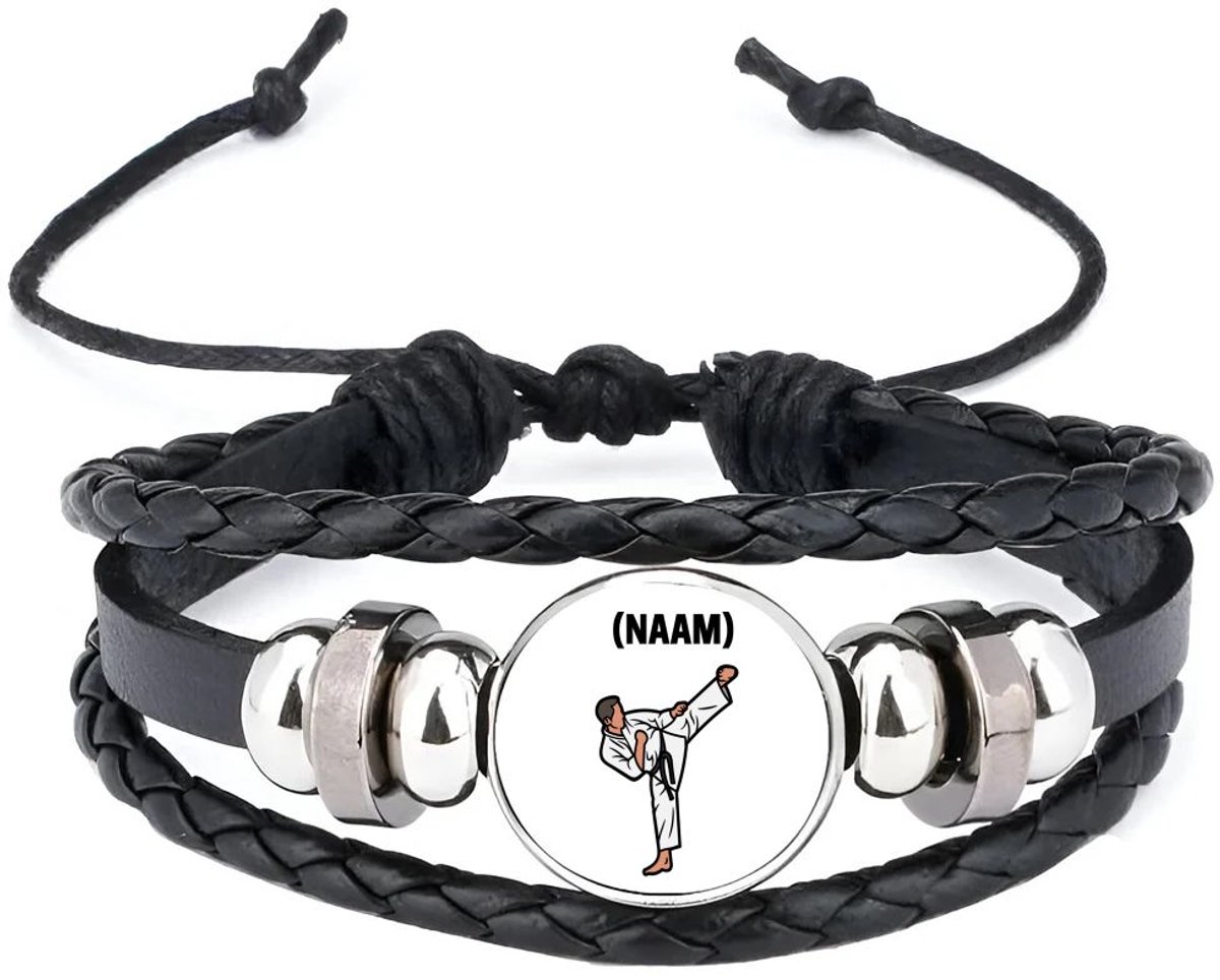 Akyol - karate met eigen naam armband zwart - Sport - karateka - sport
