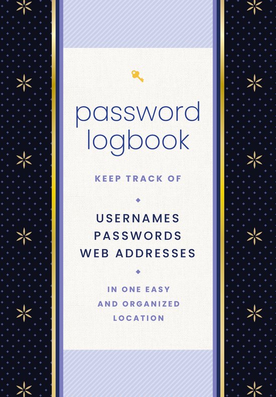 Password Logbook (Black & Gold) - cover