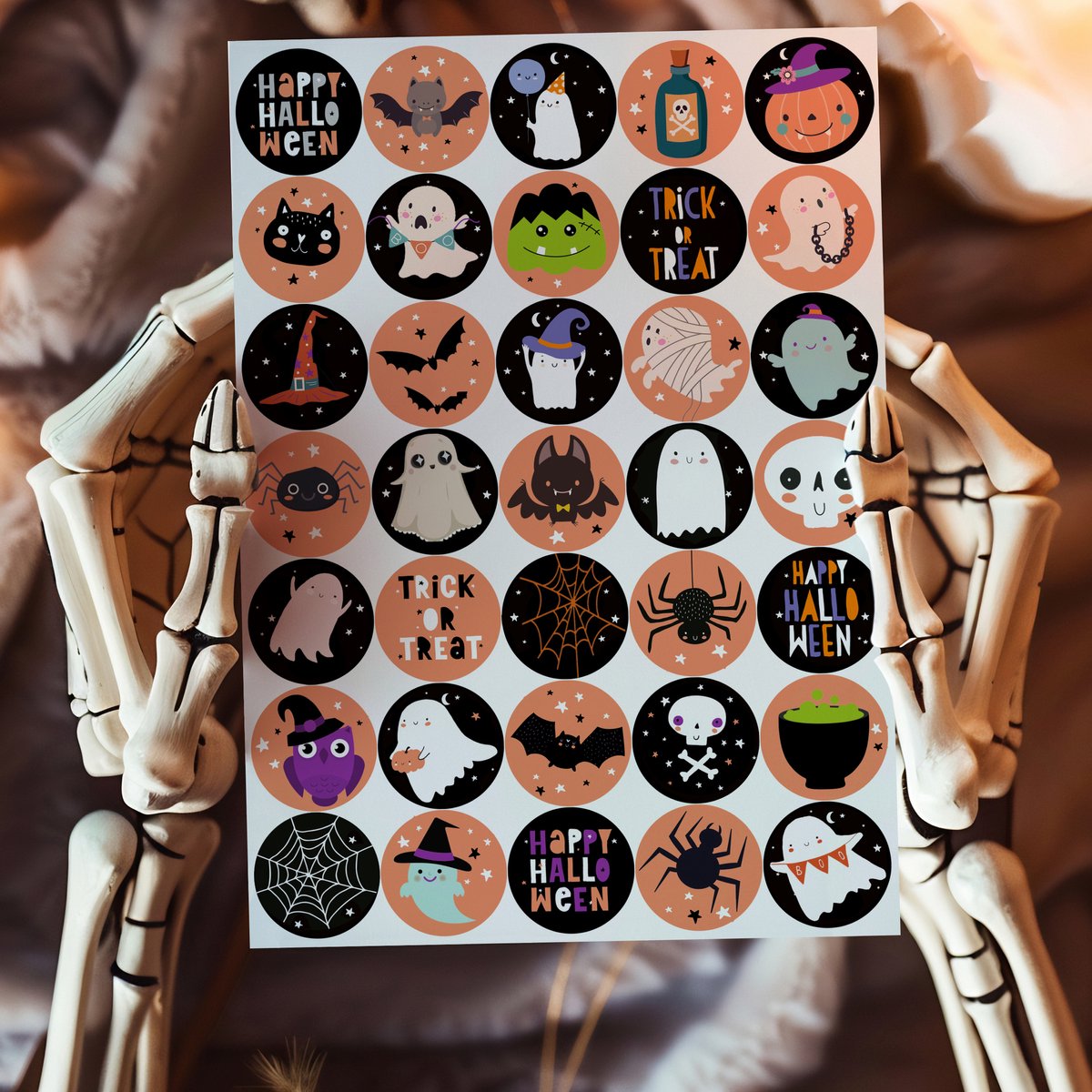 Halloween Stickers - 3 Stickervellen - Halloween Traktatie - 105 Stuks — afbeelding 4