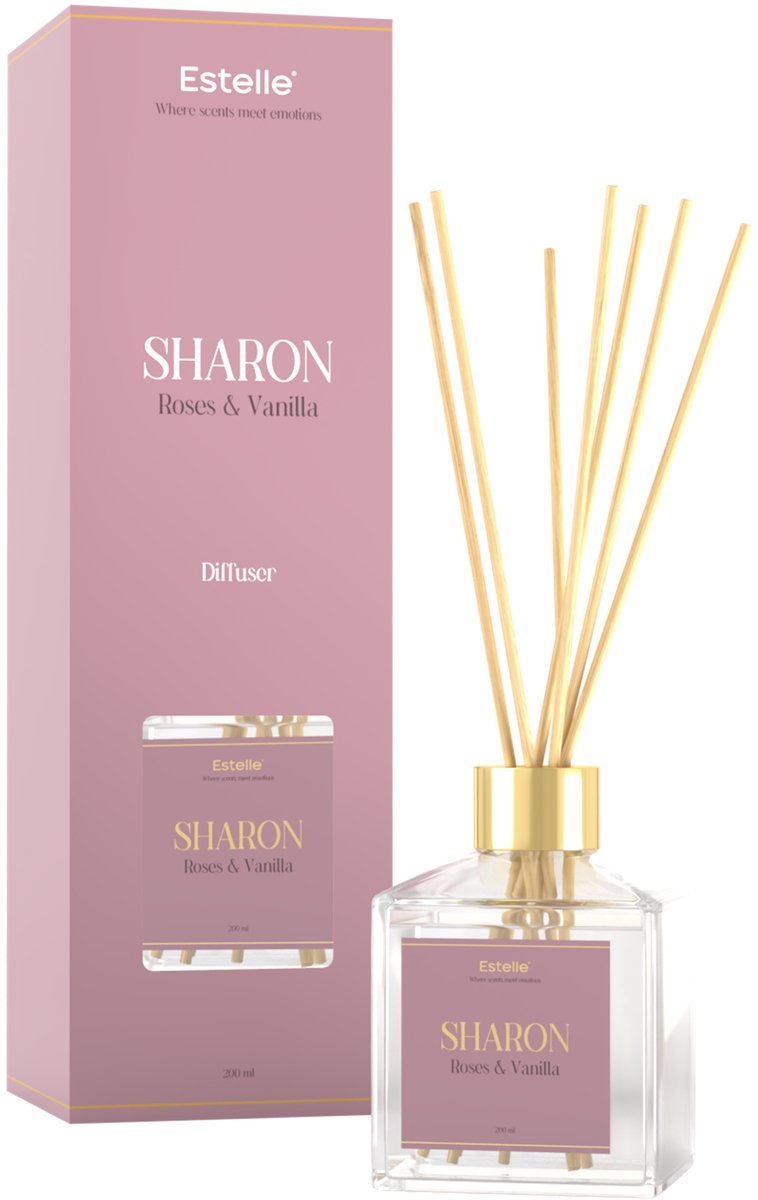 Estelle - Geurstokjes - Sharon - Roses & Vanilla