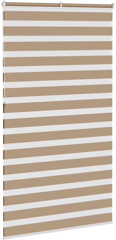 vidaXL - Zebra - Store - 125x230 - cm - largeur du tissu - 120,9 - cm - polyester - marron sable