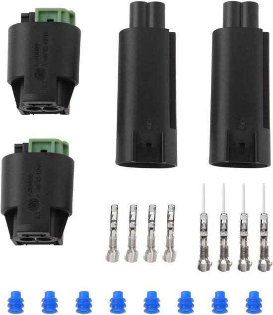 Kit De Réparation Prise Câble 2 Broches EMSea - Compatible BMW MQS, 15 Cm, 12V, Remplace 61138365340