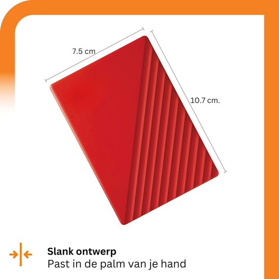ApexArte® Externe Harde Schijf 2 TB - Rood van Merkloos — afbeelding 3