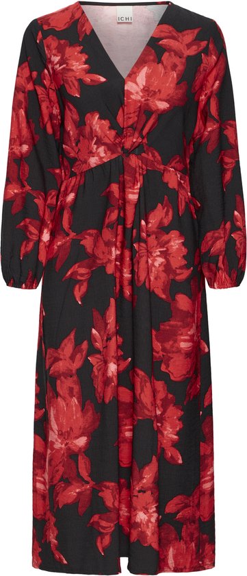 ICHI blousejurk IHMAIN DR met ceintuur blauw