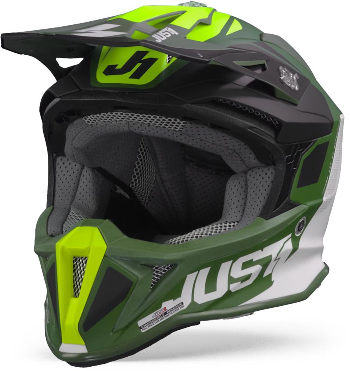 Just1 J18 MIPS Pulsar Leger Groen Zwart - Helm