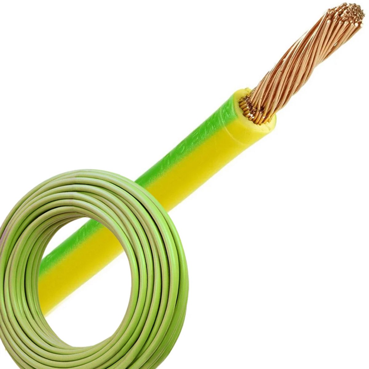 Aansluitdraad 4 mm2 geel/groen per 5 meter