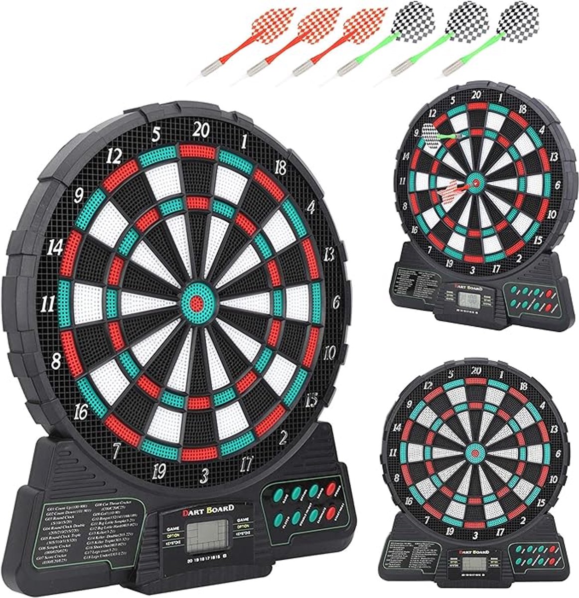 Elektronisch Dartbord voor Kinderen en Volwassenen-Dartbord met Dartpijlen- Compleet Dartset met Softtip Dartpijlen
