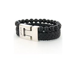 Josh-24966-Armband-Zwart-Heren-20,5cm