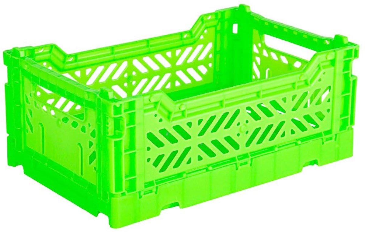 My Ninki ® Neon Groene Vouwbare Opbergkrat voor Efficiënte en Stijlvolle Opslagoplossingen in Huis