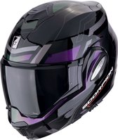 Motorhelmen met kattenoren, geïntegreerde opklapbare vizieren voor heren en dames, straatfietshelm, off-road integraalhelm, DOT/ECE-goedgekeurd 14,L