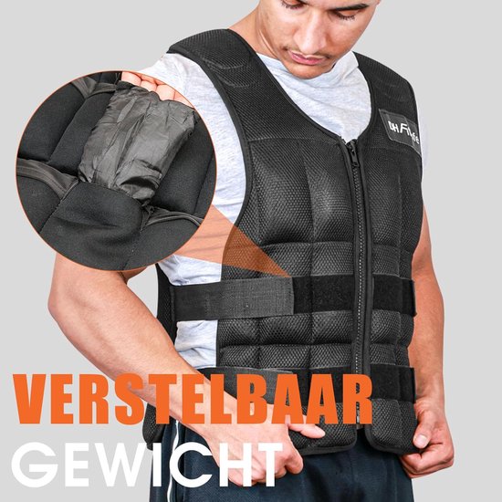 Gilet De Poids 20 Kg Réglable De Musculation Respirant Reglable Padded Adaptable