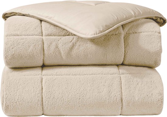 Zelesta® Teddybed Creme 200x200 - Teddy Dekbedovertrek - 30 dagen proefslapen - Fluffy Dekbedovertrek - Wasbaar dekbed - Dekbed zonder overtrek