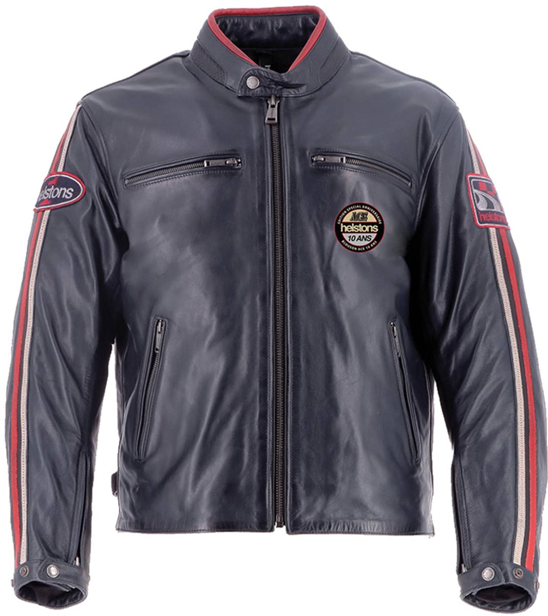 Helstons Ace 10 Years Leren Jas Blauw - Jas