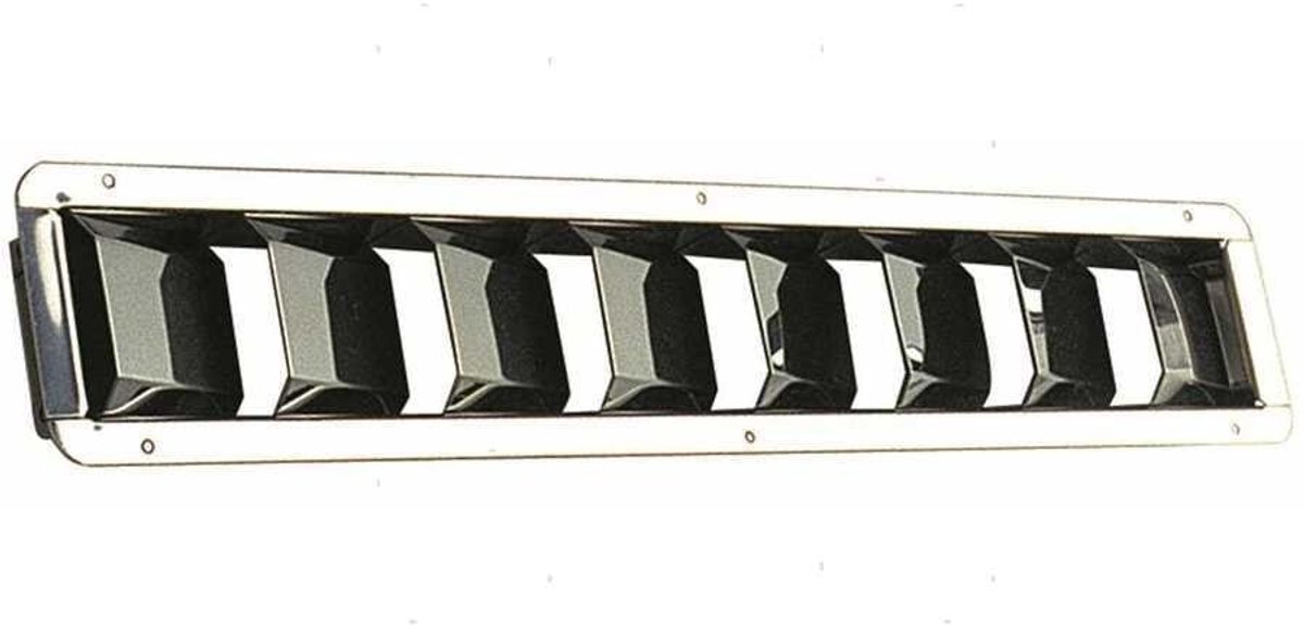 Motorruimte ventilatieroosters van RVS - 8 schilden - 430x78mm