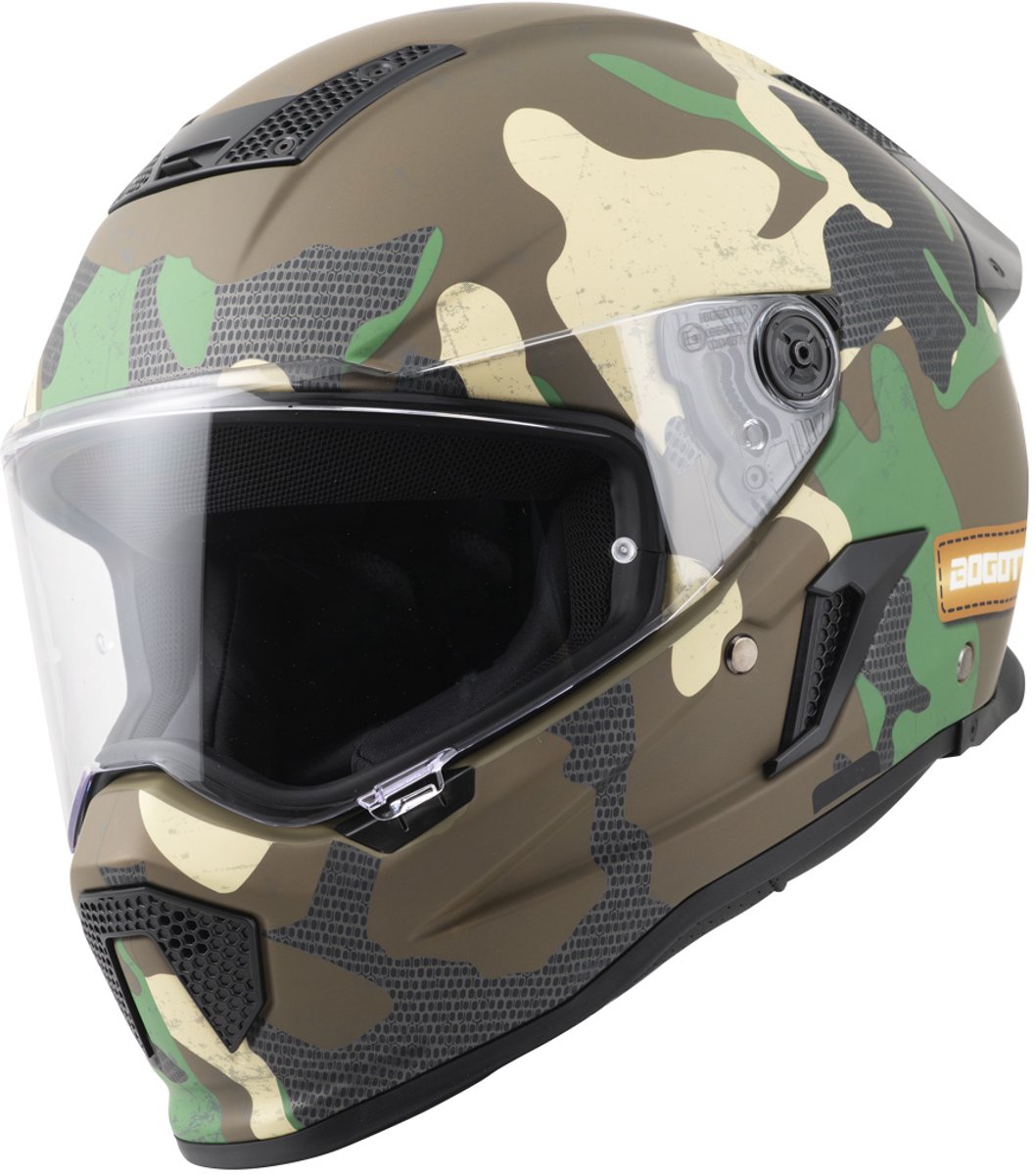 Bogotto Rapto Camo Groen Integraalhelm - Maat S - Helm