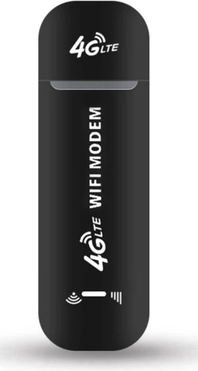 4G Dongle - Wifi Router - voor Laptop en Computer - Mifi Router - Simkaart - USB - Wifi in de Auto - 150Mbps - Zwart