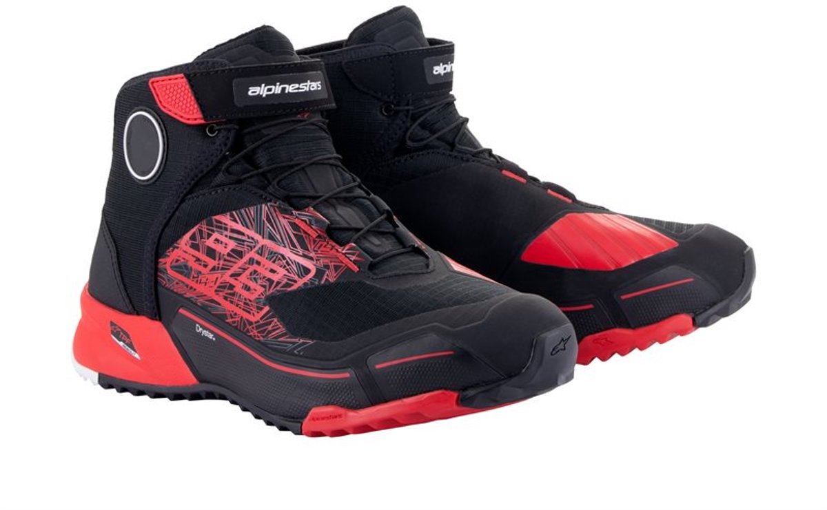 Alpinestars MM93 CR-X Drystar Riding Shoes Black Bright Red - Maat US 7 - Laars