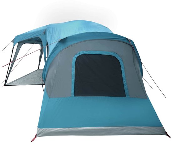 vidaXL - Familietent - met - verandakoepel - 9-persoons - waterdicht - blauw van Vidaxl — afbeelding 2