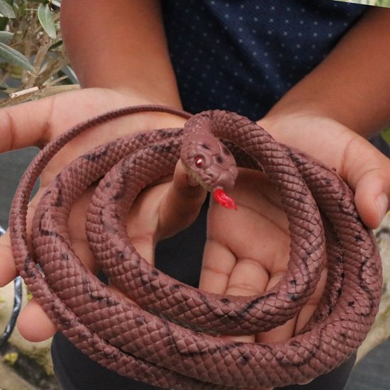 Ravensden Speelgoed slang - geel - 140 cm - speelfiguur - reptiel | Fun en Feest