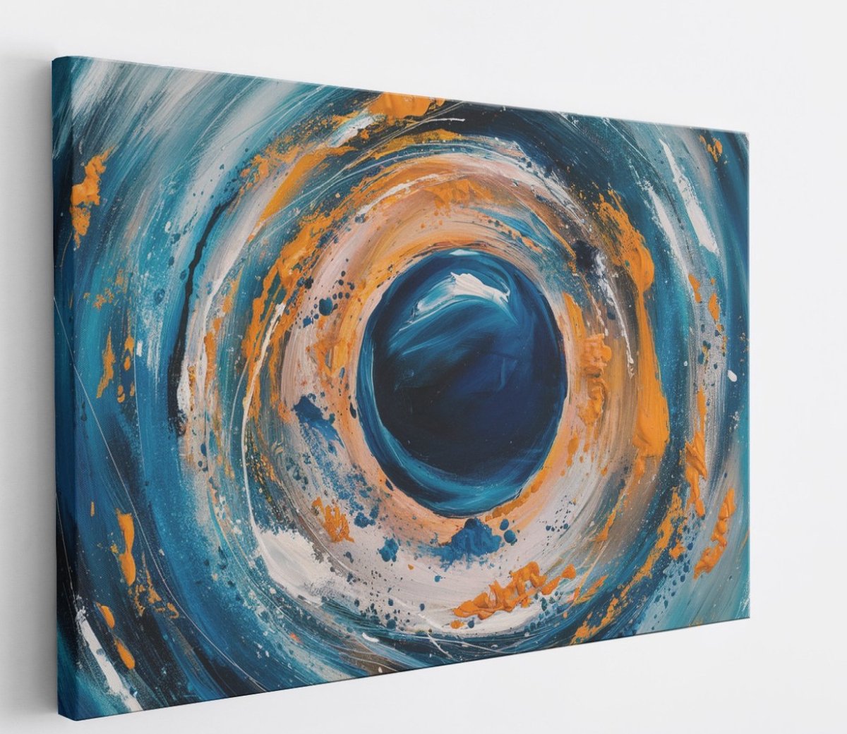 Saammp Canvas Schilderij - blauwe bal - Abstract - 40x30 - Foto op canvas - Wanddecoratie - Muurdecoratie Woonkamer - Slaapkamer decoratie - Canvas Print Multicolor