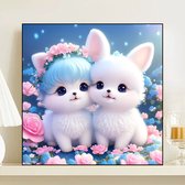 Doe-het-zelf 5D Diamond Painting Kits Voor Beginners - Ronde Volledige Druk Bloemen Kunst