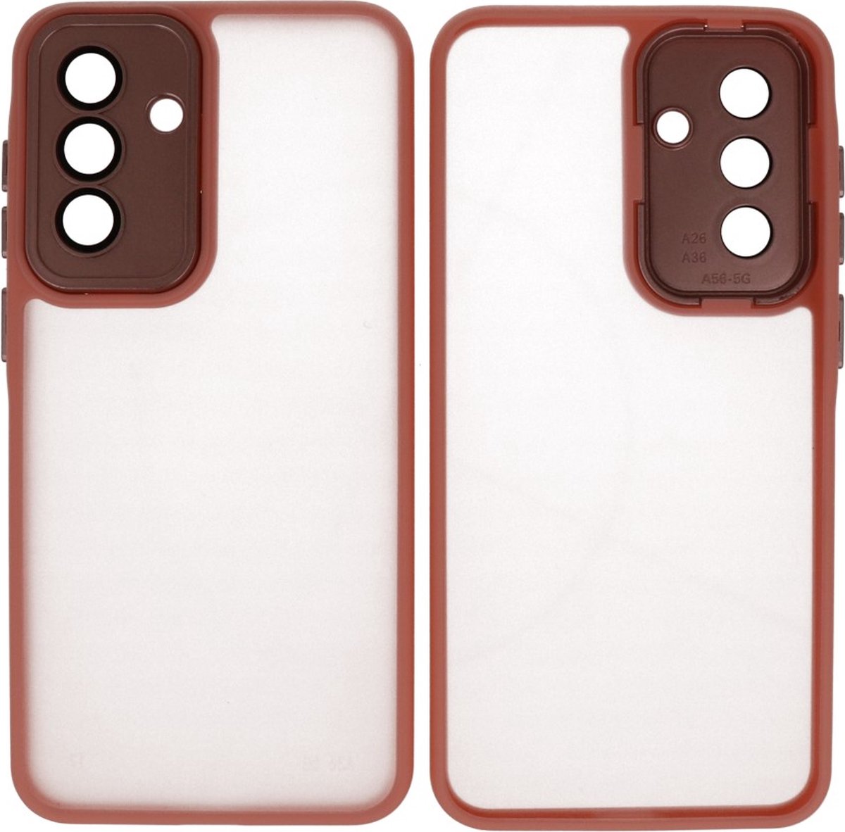 Hoesje Geschikt voor Samsung Galaxy A26 - Mat-Transparent met Camera Beschermer Case - Roze