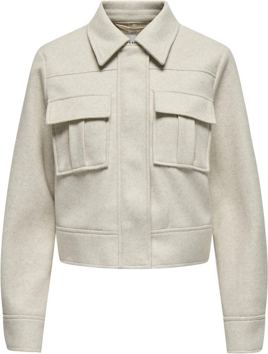 ONLY ONLNANCY LIFE SHORT CARGO JACKET CC OTW Dames Jas - Pumice Stone Melange