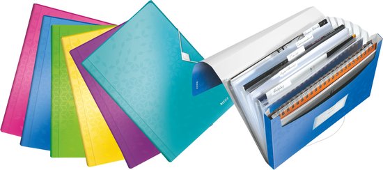 Leitz WOW Projectmap PP - met 6 Vakken - Blauw