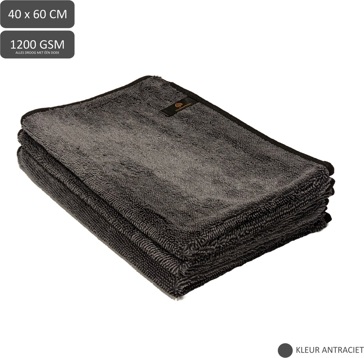 Goedkoopste Vitalharbour - Fastdry Droogdoek Badkamer – Schoonmaakdoeken – Fastdry Droogdoek – Wonderdoekjes - Raamdoeken Streepvrijdroog – 60x40 cm 3 stuks Zwart