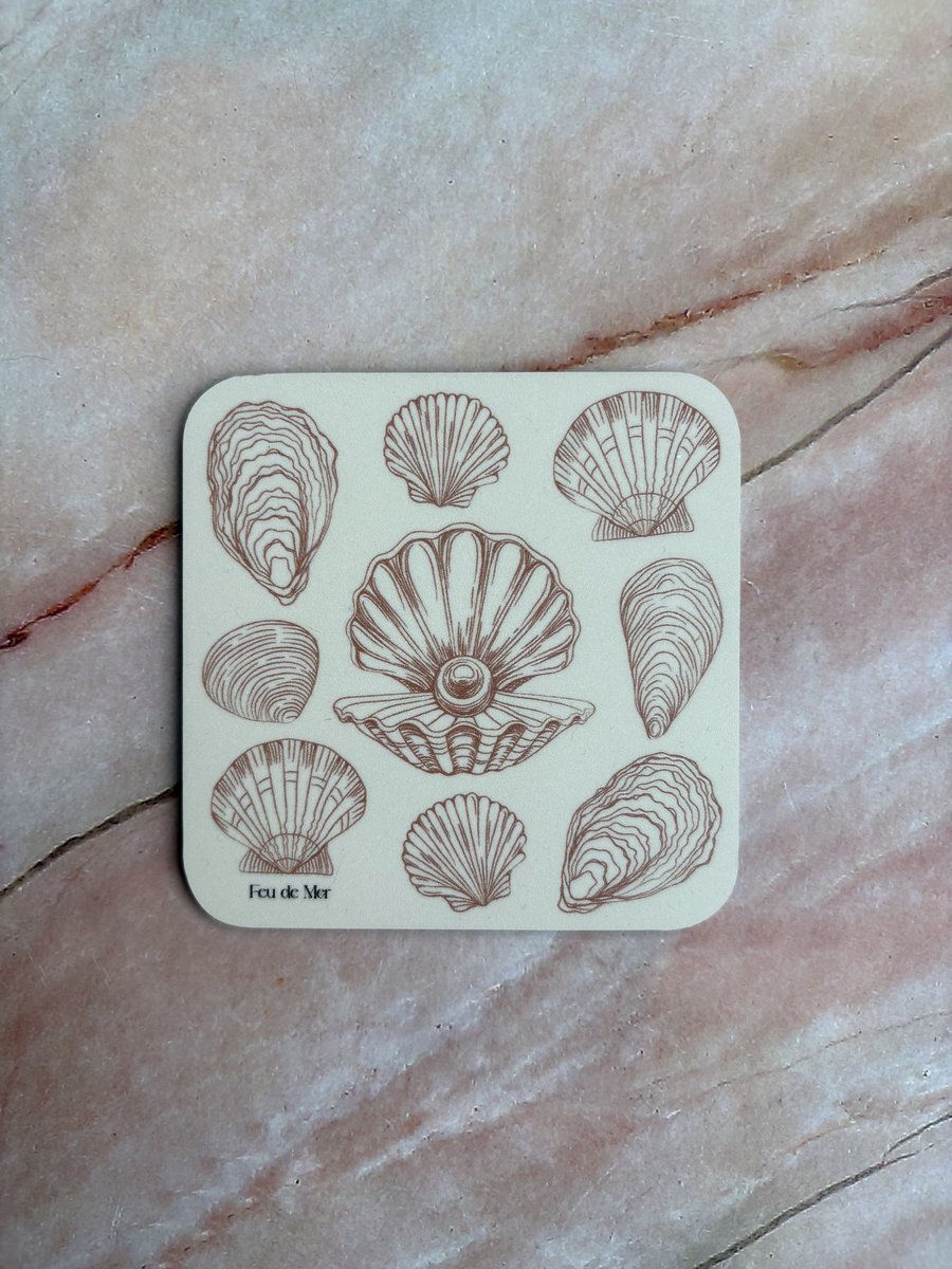 Feu de Mer - Onderzetter set (4 stuks) - Oesters