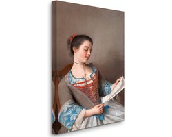 Jean-Etienne Liotard - The Artist’s Niece, Marianne Lavergne, Known as La Liseuse - De nicht van de kunstenaar, Marianne Lavergne, bekend als La Liseuse (1746) - 3:2