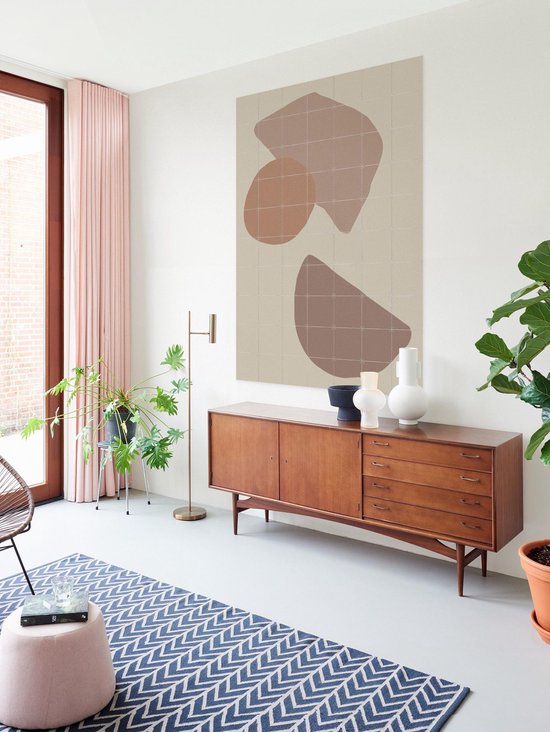 IXXI Mocha, Divers - 100 x 140 cm - Support de suspension gratuit - Grande décoration murale et affiches - Minimaliste, Graphisme, Abstrait, Géométrique