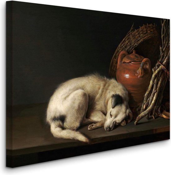 Gerrit Dou - Dog at Rest - Rustende hond (1650) - 2:3
