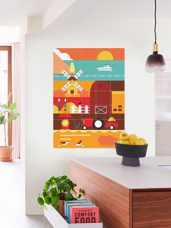 Ferme IXXI - Décoration murale - Animaux - 100 x 140 cm