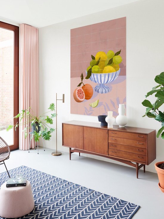 IXXI Bittersweet, Good Blauw - 80 x 100 cm - Support de suspension gratuit - Grande décoration murale et posters - Illustrations, Coloré, Ludique, Art numérique