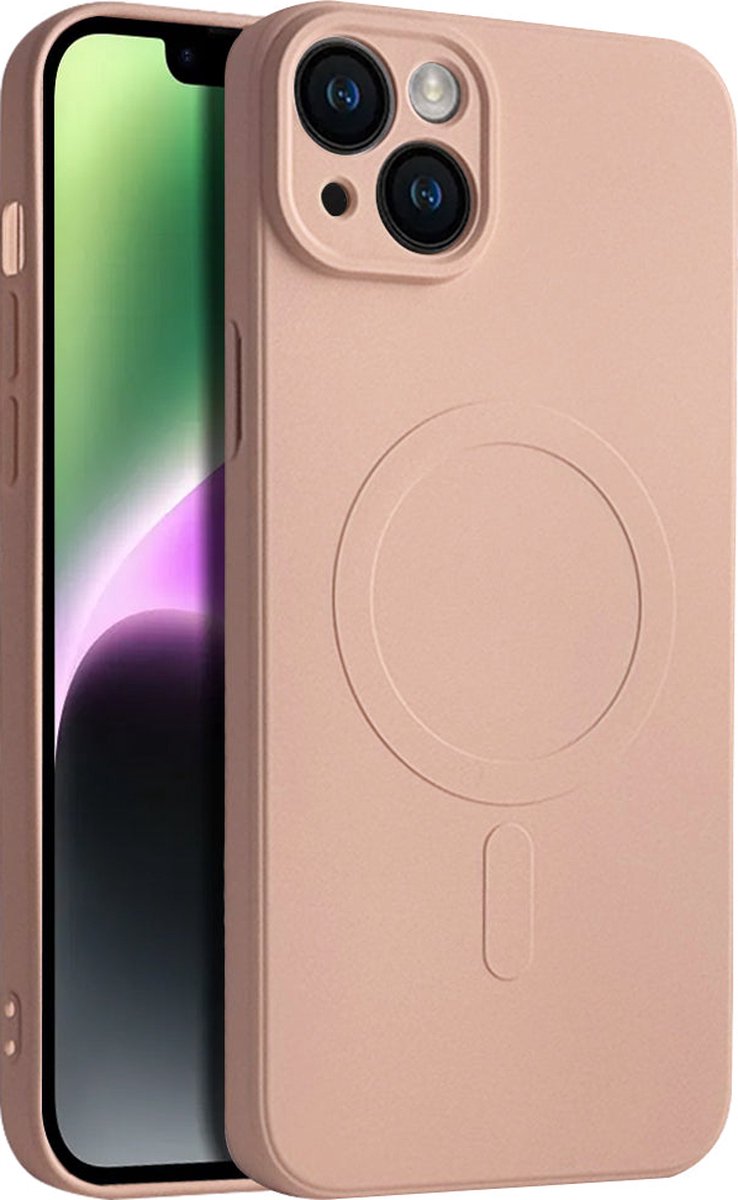 Casify Siliconen Hoesje geschikt voor MagSafe iPhone 14 Plus Hoesje - Roze