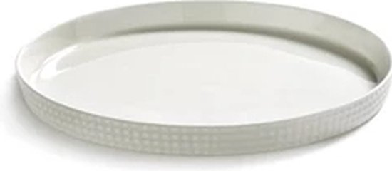 Assiette plate avec rebord Serax Ann Van Hoey Nido D20cm porcelaine tendre blanche