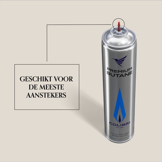 Colibri - Butaan gasbussen 400 ml gas voor het bijvullen van Gasaansteker, Gasbrander, Campingkooktoestellen - 12 gasflessen - 99,9994% Puur Butaangas van Colibri — afbeelding 5